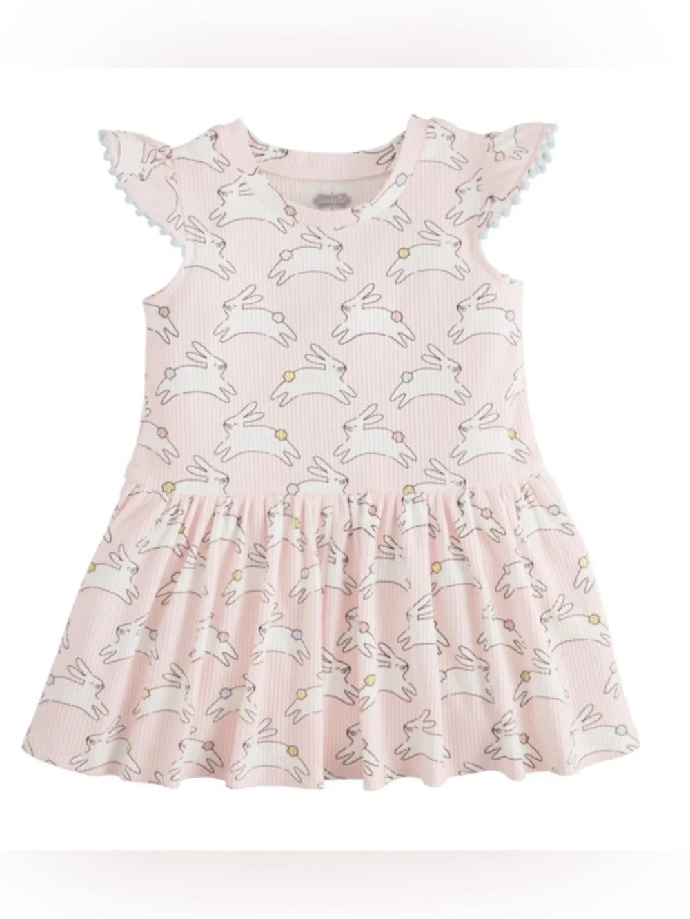 Mud Pie Girls Bunny Print Dress Pink 3T 🐰💗